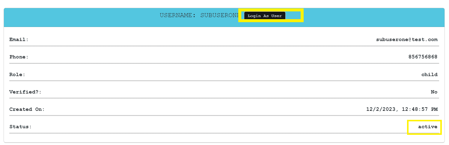 Image 2 - Sub-User Control and Management Sub-User Control and Management